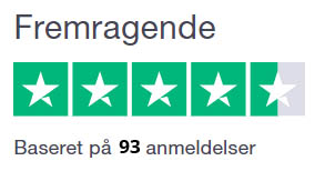 Trustpilot - Fremragende